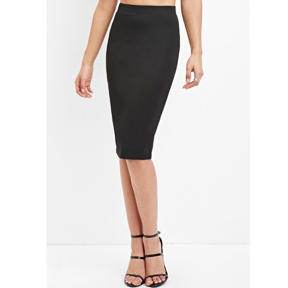 black bodycon skirt forever 21